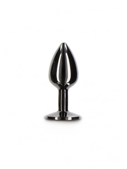 TABOOM Butt Plug Acier Noir Avec Diamant Jewel